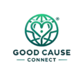 dall·e 2024 12 03 18,28,12 a modern and inviting logo for a business called 'good cause connect,' the logo features a sleek, interconnected heart and globe design symbolizing gl processed